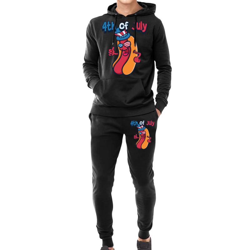 4th Of July Hotdog Travel Hoodie & Jogger Set | Artistshot