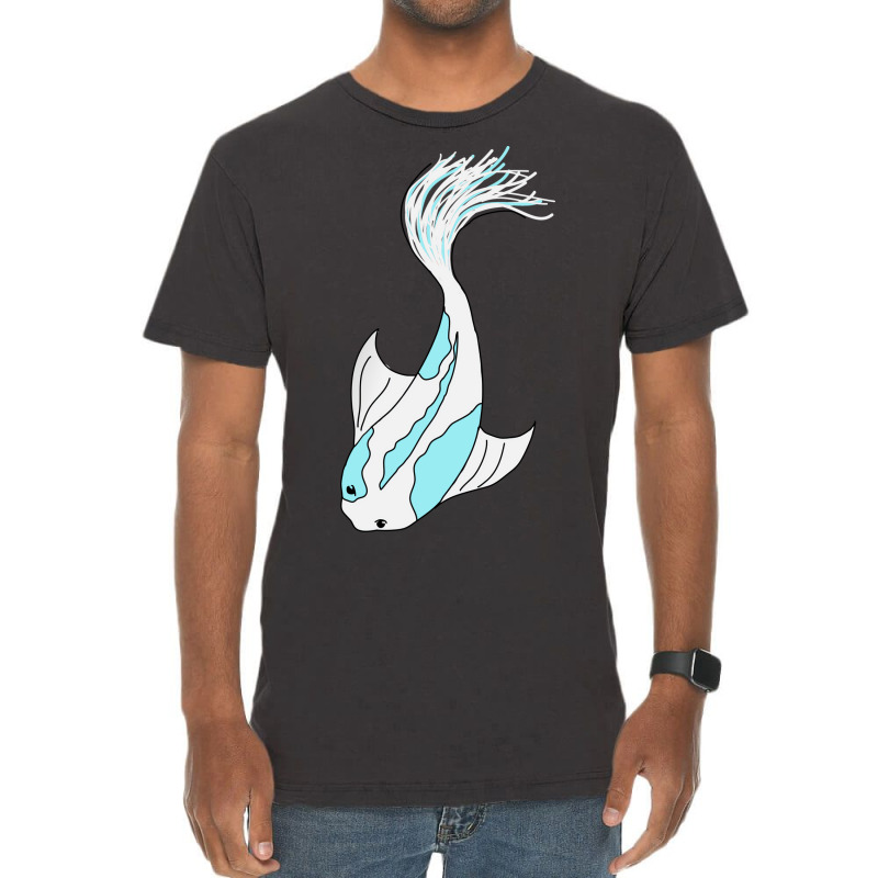 Blue And White Koi Fish Retro Vintage T-Shirt by sbusiozald | Artistshot