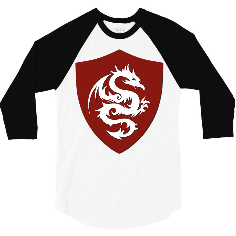 Heroic Dragon Shield 3/4 Sleeve Shirt by aguadoseagerk | Artistshot