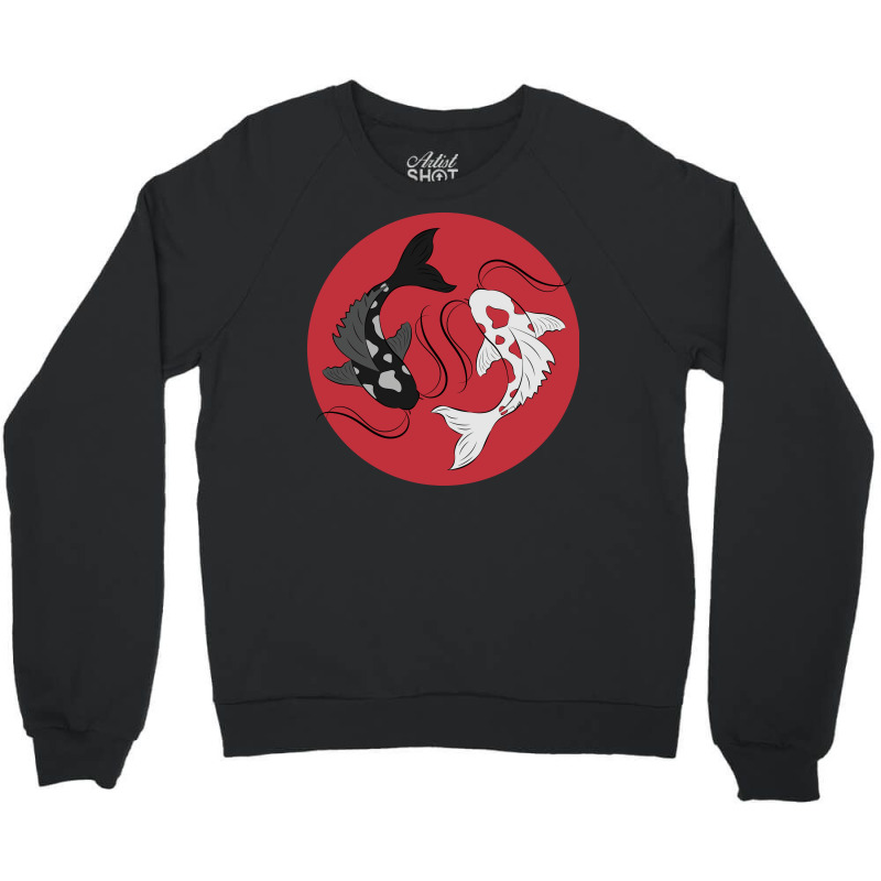 Circling Koi Fish Hipster Crewneck Sweatshirt by sbusiozald | Artistshot