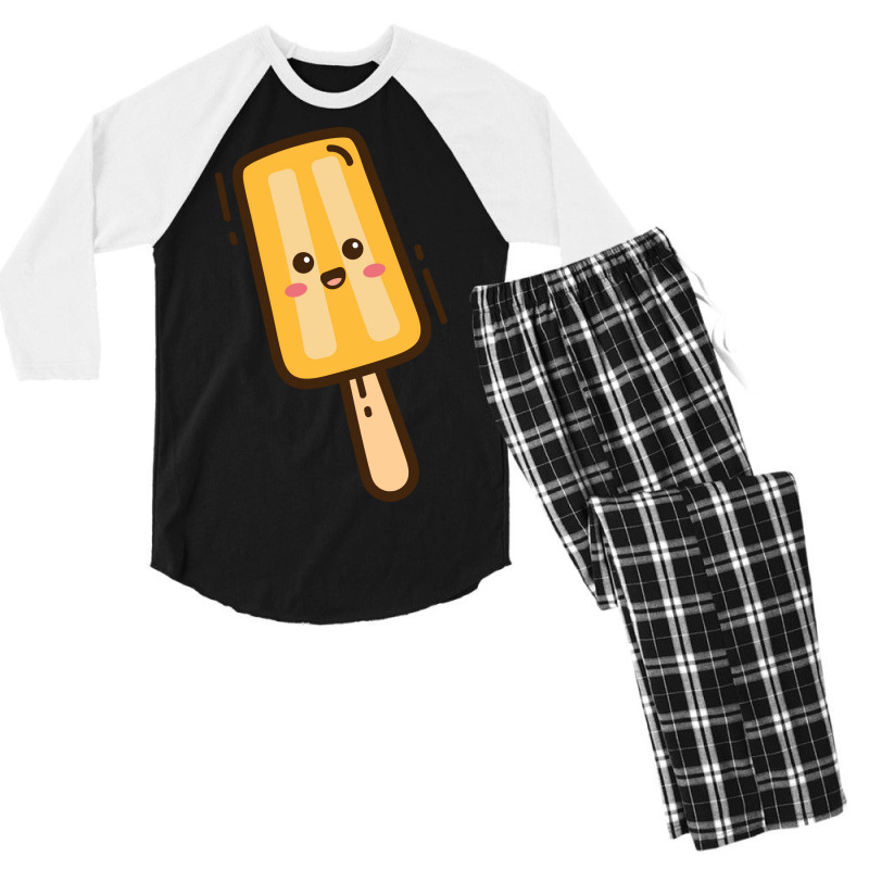 Cute Ice Cream Nostalgia Men's 3/4 Sleeve Pajama Set | Artistshot