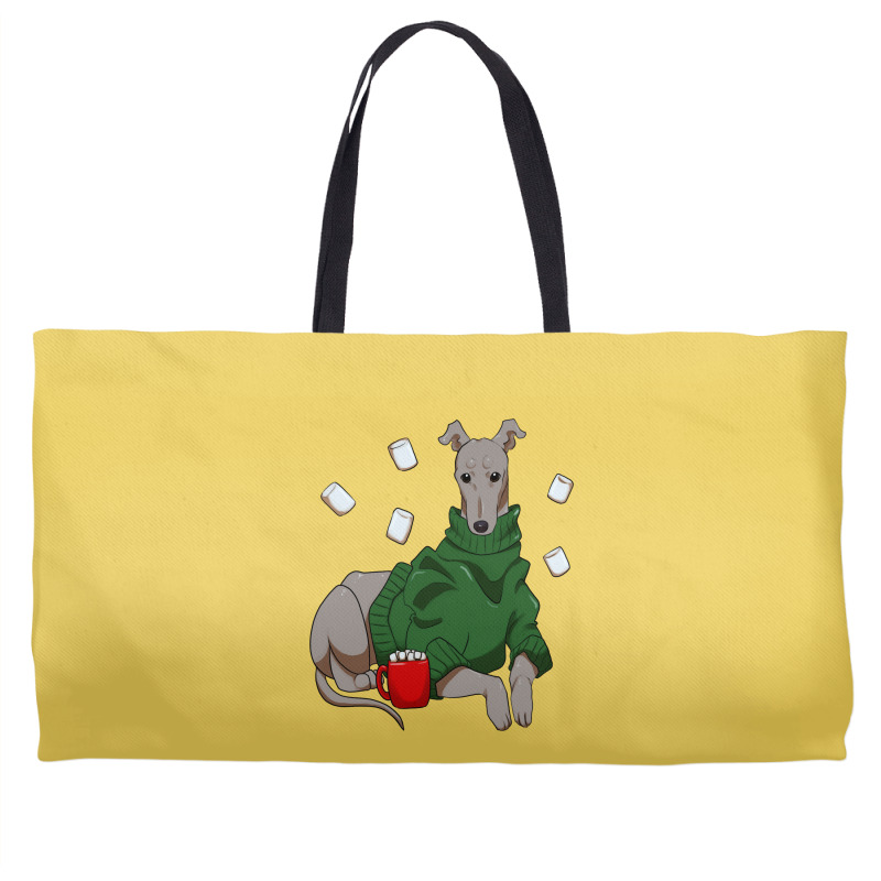 Greyhound Cocoa Trending Weekender Totes | Artistshot