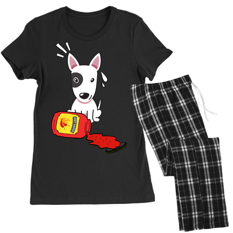 Funny Bull Terrier Spilled Hot Sauce Tumblr Women's Pajamas Set by oniccaalhrobi | Artistshot