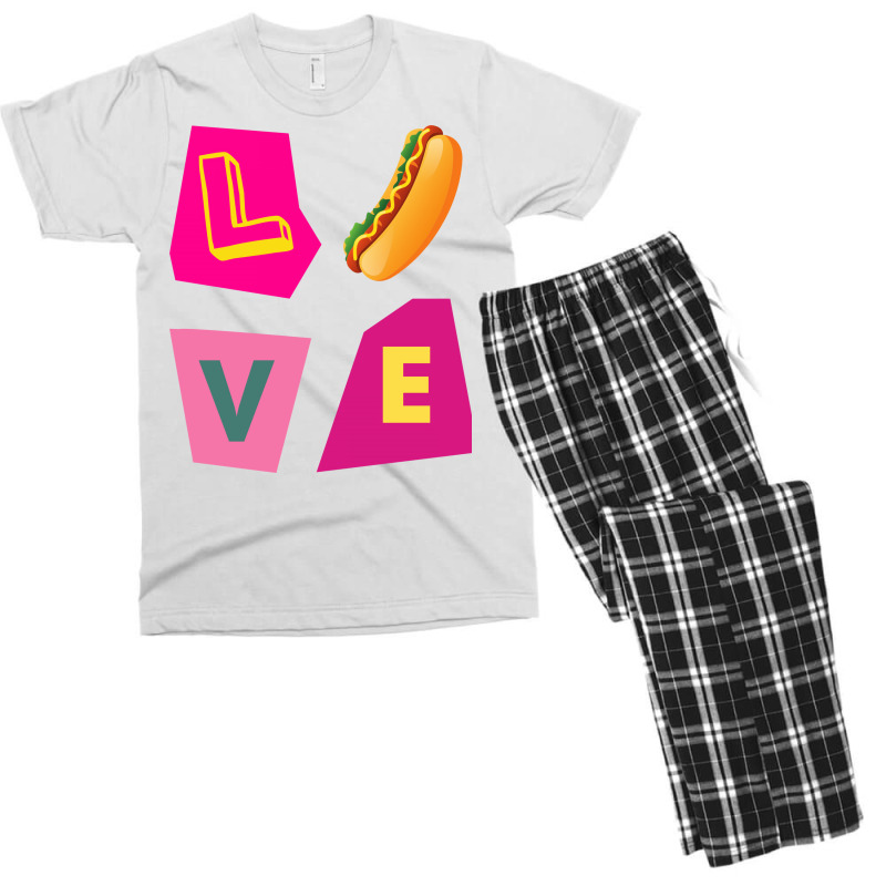 Love Hotdogs Gift Men's T-shirt Pajama Set | Artistshot