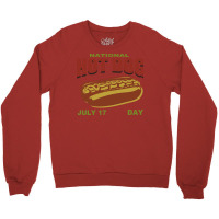 National Hot Dog Day 17 July Yellow Crewneck Sweatshirt | Artistshot