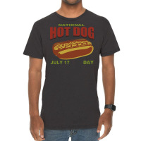 National Hot Dog Day 17 July Yellow Vintage T-shirt | Artistshot