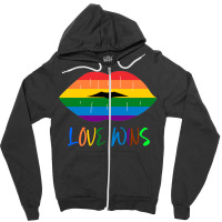 Lgbt Mouth Girl Zipper Hoodie | Artistshot