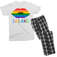 Lgbt Mouth Girl Men's T-shirt Pajama Set | Artistshot