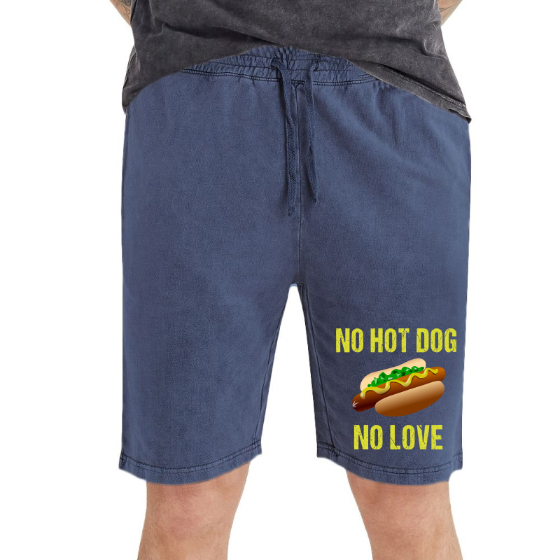 No Hot Dog No Love Yellow Vintage Short | Artistshot