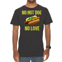 No Hot Dog No Love Yellow Vintage T-shirt | Artistshot