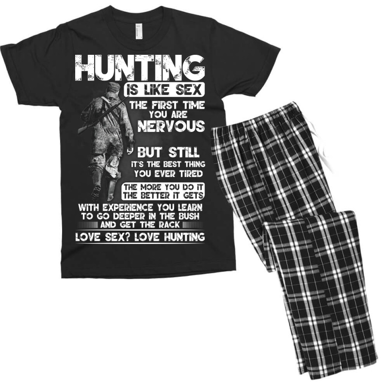 Hunting Is Like Sex Aesthetic Men's T-shirt Pajama Set | Artistshot