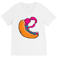 Hotdog 80s V-neck Tee | Artistshot