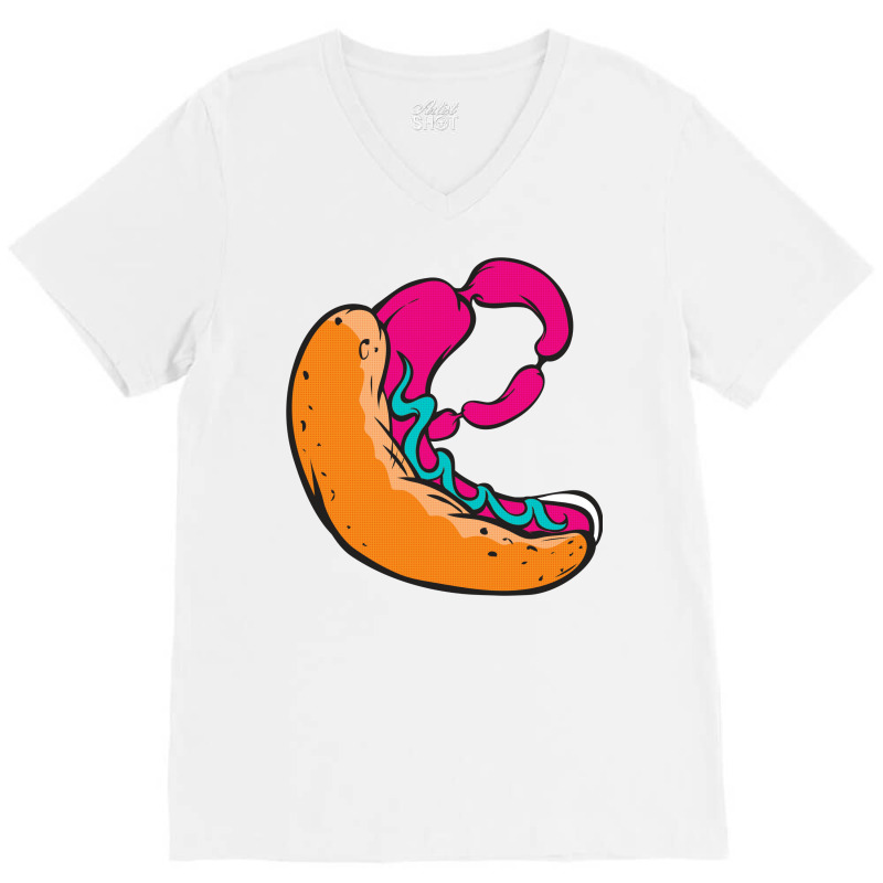 Hotdog 80s V-neck Tee | Artistshot