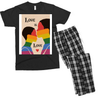 Love Is Love Boy Men's T-shirt Pajama Set | Artistshot