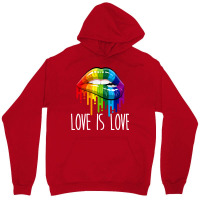 Love Is Love Rainbow Lips Lgbt Gay Lesbian Pride S Unisex Hoodie | Artistshot