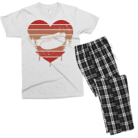 Cute Red Vintage Heart Hotdogs Valentine Day Love Men's T-shirt Pajama Set | Artistshot