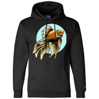 Koi Fish Backprint Hippie Champion Hoodie | Artistshot