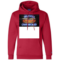 Hot Dog Neon Quote Champion Hoodie | Artistshot