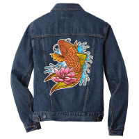 Koi Fish Cool Japanese Tattoo Jinli Japan Coi Carp Men Denim Jacket | Artistshot