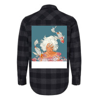 Koi Fish Girl Under The Water Aesthetic Flannel Shirt | Artistshot