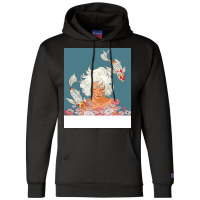 Koi Fish Girl Under The Water Aesthetic Champion Hoodie | Artistshot