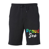 Proud Son Lgbt Pride  Son Of Gay Lesbian Gift Girl Fleece Short | Artistshot