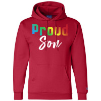 Proud Son Lgbt Pride  Son Of Gay Lesbian Gift Girl Champion Hoodie | Artistshot