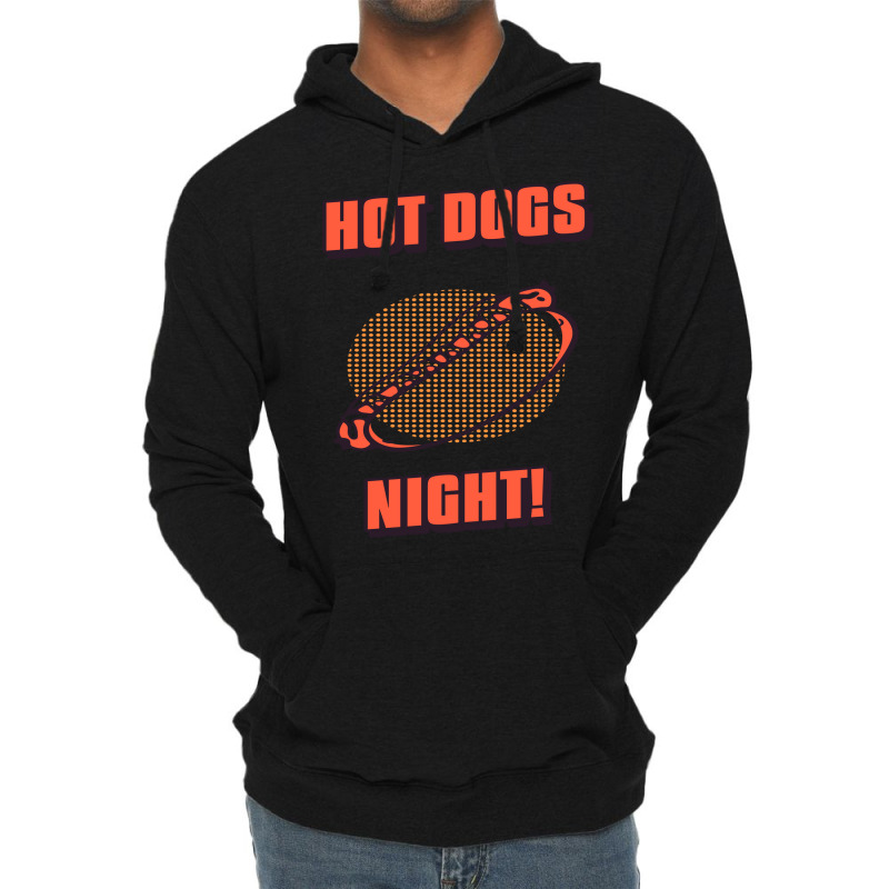 Hot Dogs Night Yellow Lightweight Hoodie | Artistshot