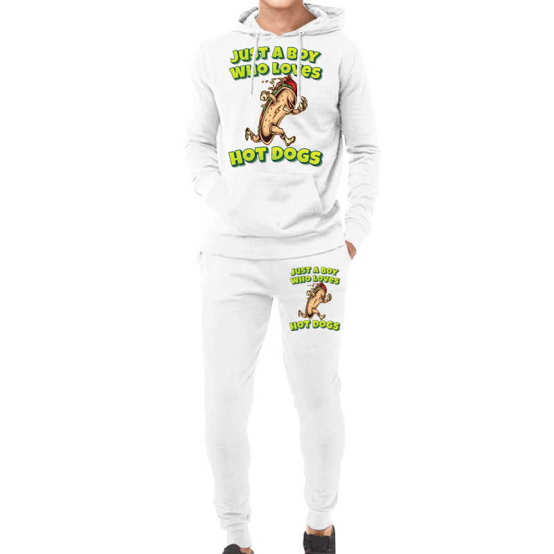 Just A Boy Who Loves Hot Dogs Music Hoodie & Jogger Set | Artistshot