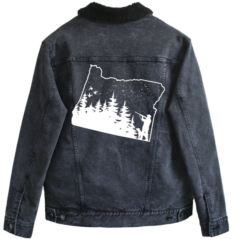 Oregon Hunting Duck Hunter Gifts Cool Unisex Sherpa-lined Denim Jacket | Artistshot