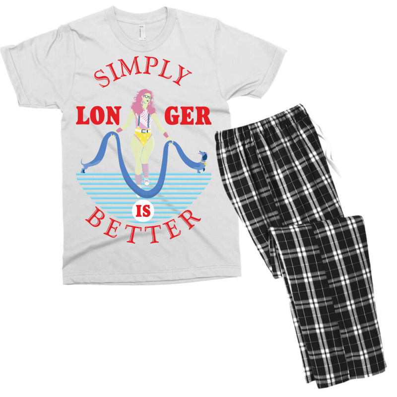 Simply Longer Is Better Blue Men's T-shirt Pajama Set | Artistshot