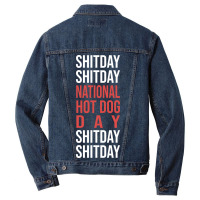 National Hot Dog Day Quote Men Denim Jacket | Artistshot