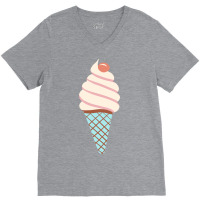 Soft Ice Cream Cone Vintage V-neck Tee | Artistshot