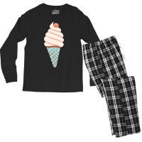 Soft Ice Cream Cone Vintage Men's Long Sleeve Pajama Set | Artistshot