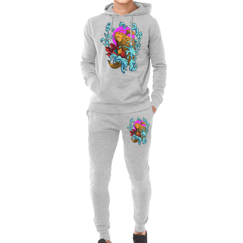 Koi Fish Japan Coi Carp Cool Japanese Tattoo Jinli Hoodie & Jogger Set | Artistshot