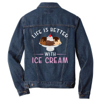 Life Is Better With Ice Cream  Humor Men Denim Jacket | Artistshot