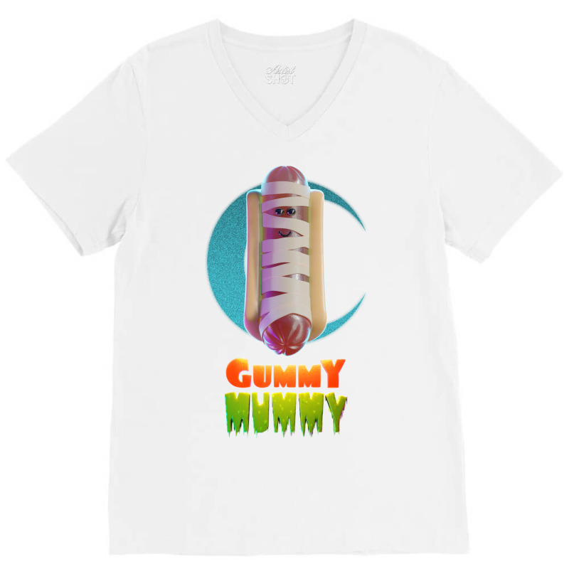 Halloweeners Gummy Hot Dog Hotep V-neck Tee | Artistshot