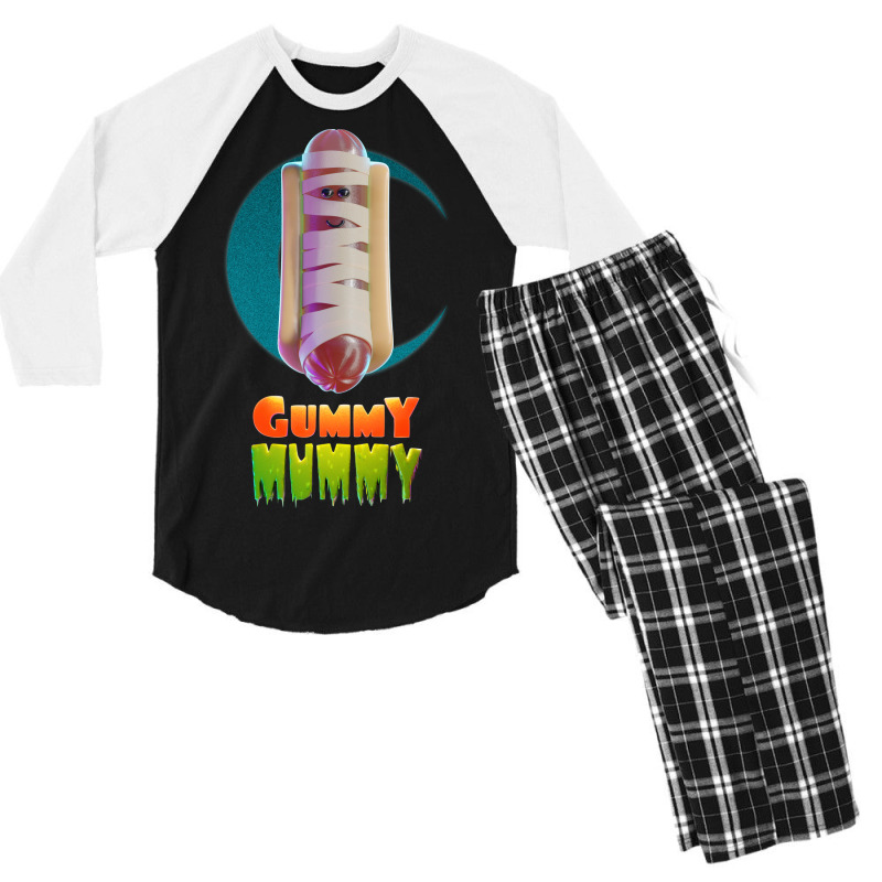 Halloweeners Gummy Hot Dog Hotep Men's 3/4 Sleeve Pajama Set | Artistshot