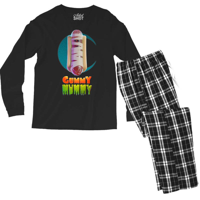 Halloweeners Gummy Hot Dog Hotep Men's Long Sleeve Pajama Set | Artistshot