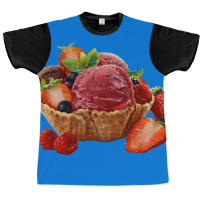 Ice Cream With Berries Summer Graphic T-shirt | Artistshot