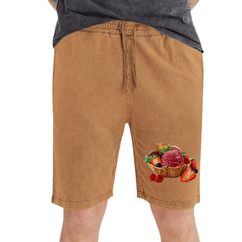 Ice Cream With Berries Summer Vintage Short | Artistshot