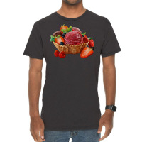 Ice Cream With Berries Summer Vintage T-shirt | Artistshot