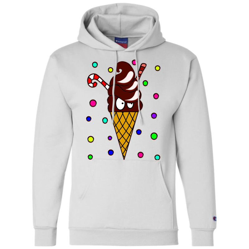 Kawaii Christmas Chocolate Ice Cream Illustration Champion Hoodie | Artistshot