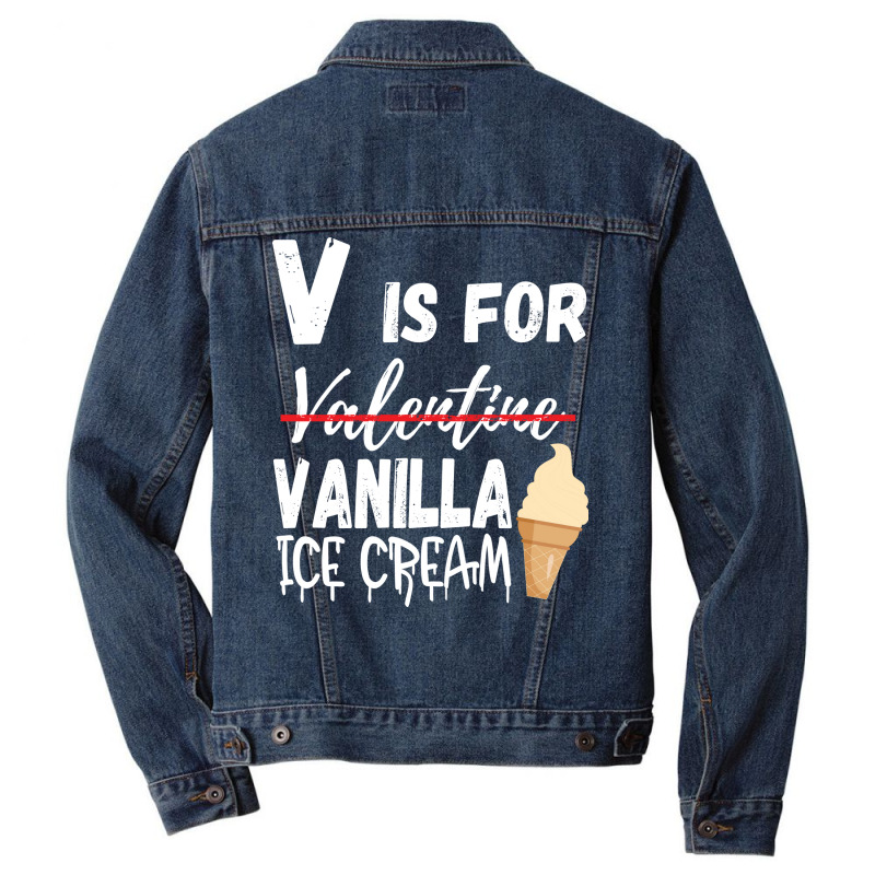 Vanilla Flavor Ice Cream Valentines Day 2023 Gelat Men Denim Jacket by hyronnozumaf | Artistshot