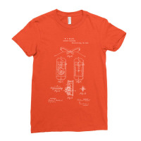 Acoustic Telephone Vintage Patent Hand Drawing Mus Ladies Fitted T-shirt | Artistshot