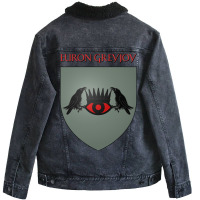 Euron Greyjoy Coat Of Arms Heraldry Sigil   A Song Unisex Sherpa-lined Denim Jacket | Artistshot