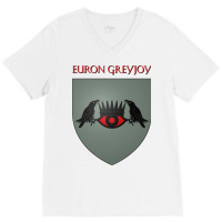 Euron Greyjoy Coat Of Arms Heraldry Sigil   A Song V-neck Tee | Artistshot