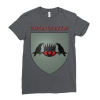 Euron Greyjoy Coat Of Arms Heraldry Sigil   A Song Ladies Fitted T-shirt | Artistshot