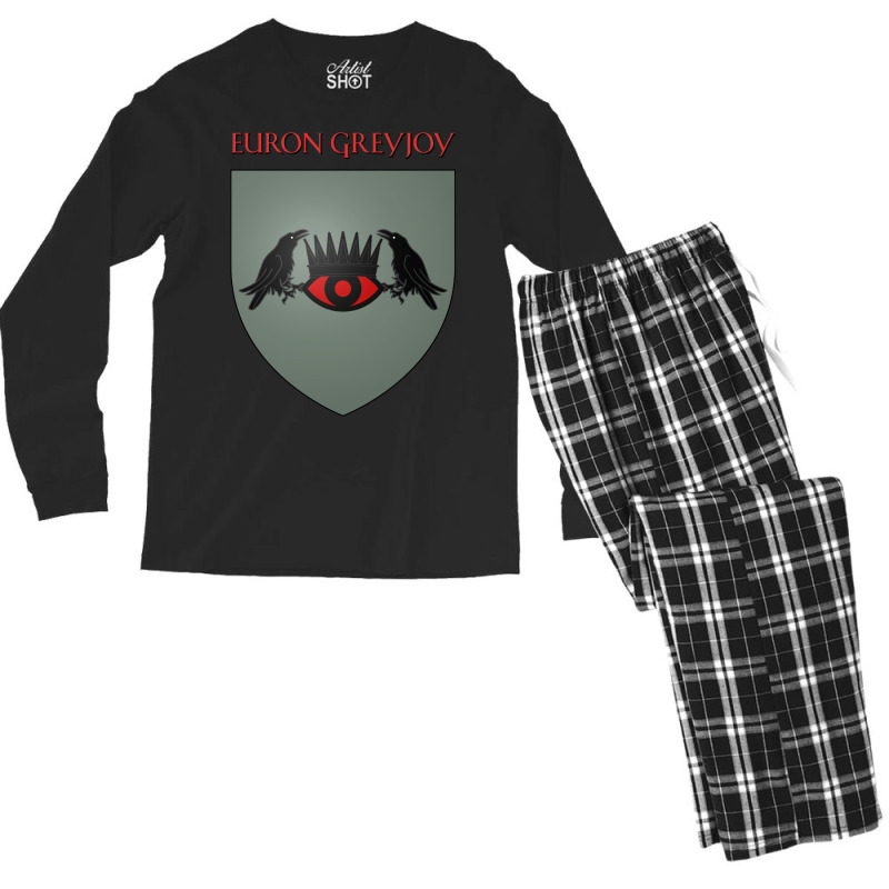 Euron Greyjoy Coat Of Arms Heraldry Sigil   A Song Men's Long Sleeve Pajama Set | Artistshot