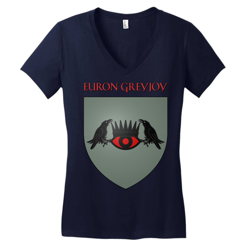 Euron Greyjoy Coat Of Arms Heraldry Sigil   A Song Women's V-Neck T-Shirt by koskajacobo3 | Artistshot